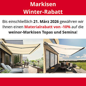 Angebot Winterrabatt Markisen