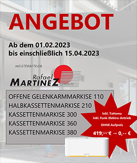 Angebot Markisen 01.02.23 - 15.04.23